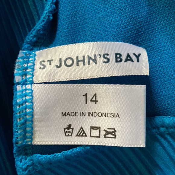 NEW ST JOHNS BAY 3TIER RUFFLE TANKINI TOP SIZE 14 - Picture 3 of 7